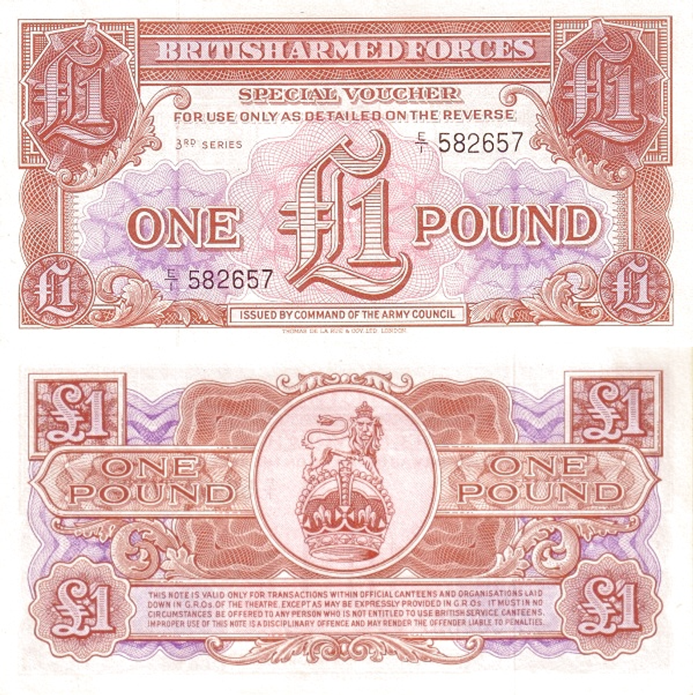 Великобритания 1 фунт 1956 Корона и лев UNC