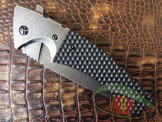 Складной нож STEELCLAW ЗМЕЯ черный c клинком из стали D2, рукоять G10