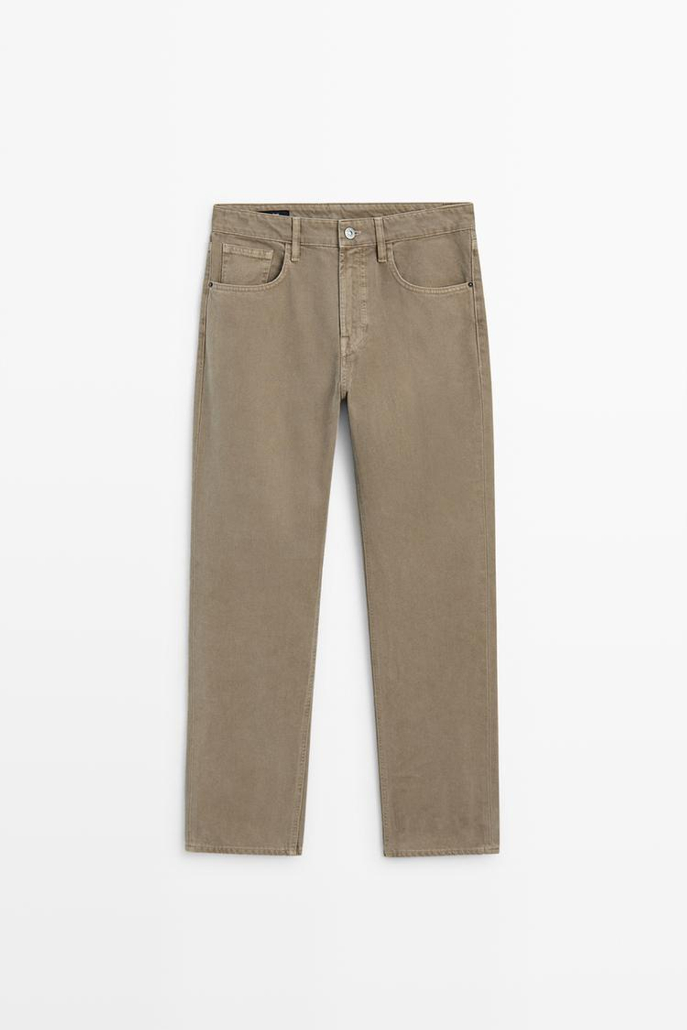 Massimo Dutti Зауженные брюки с отделкой под деним, жженый