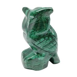Фигурка совы из натурального малахита