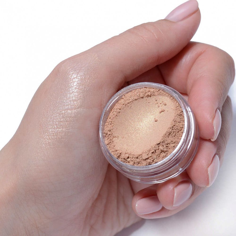 Тени для глаз Коллекция Северное сияние ES525 Розово-золотой 1,5 гр (Kristall Minerals Cosmetics)