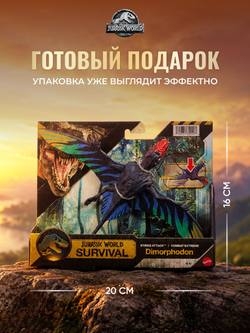 Мир Юрского Периода Динозавр - Диморфодон. Коллекционная фигурка с персонажем для игры Jurassic World. JGB77