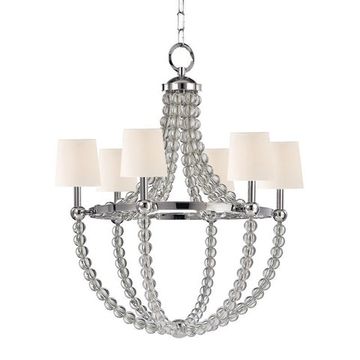 replica light  DANVILLE С 6 АБАЖУРАМИ ИЗ ШЕЛКА