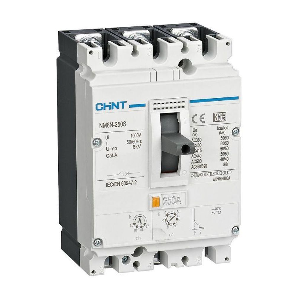Выключатель автоматический защиты двигателя 3п 125А 100кА NM8N-250H M (R) CHINT 271439