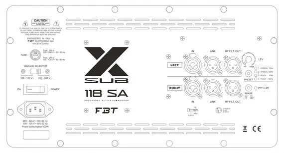 FBT X-SUB 118SA активный сабвуфер