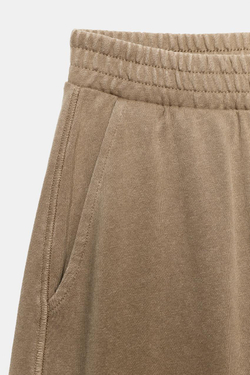 ZARA БРЮКИ С ЭФФЕКТОМ ПОТЕРТОСТИ, ТЕМНЫЙ БЕЖЕВО-КОРИЧНЕВЫЙ