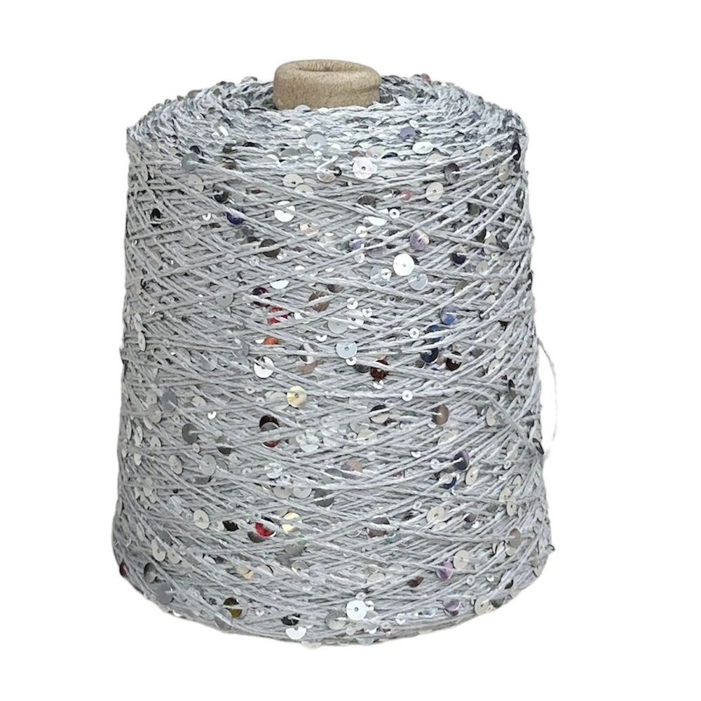 GlamShaine  100% хлопок пайетка 3 и 6 мм, 280 м