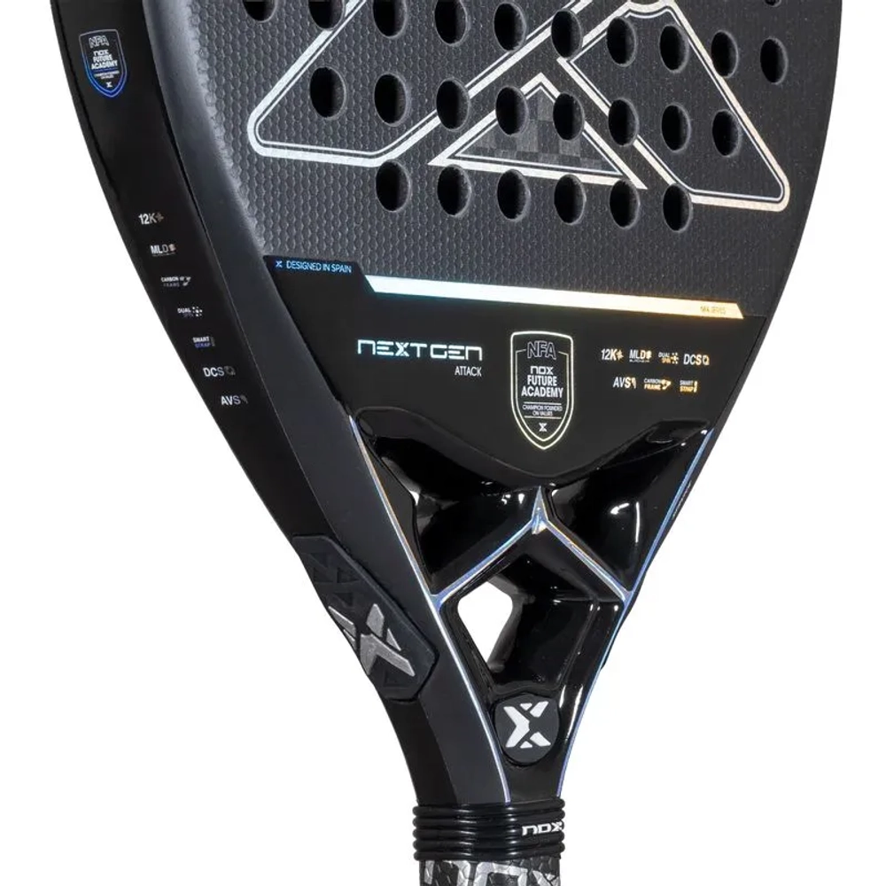 Ракетка для Padel NOX Nextgen Pro Attack 12K NFA Series 2026 - black