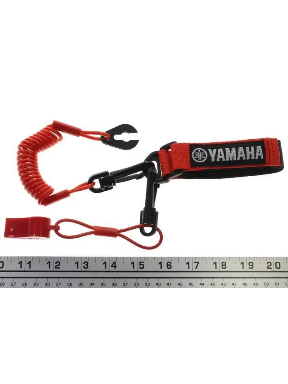 Стоп шнур Yamaha с неопрен. браслетом красный