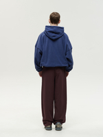Drawstring Hoodie Navy Smoke
