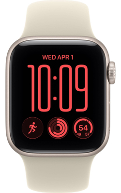 Умные часы Apple Watch SE 3 (2026), 40 mm, Starlight Aluminum Starlight Sand Sport Band S/M