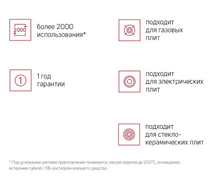 Сковорода литая со съемной ручкой НМП 6024, 24 см