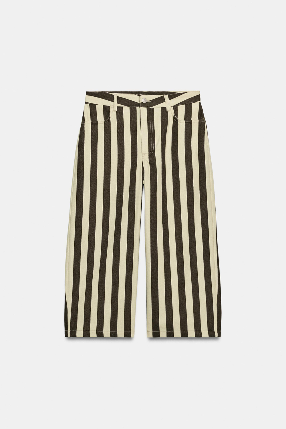 УКОРОЧЕННЫЕ БРЮКИ В ПОЛОСКУ — ZW COLLECTION — ZARA