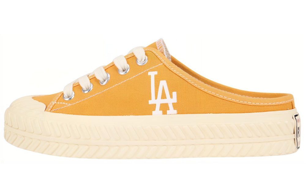 MLB Play Ball Los Angeles Dodgers Slip Resistant Low top Canvas Shoes Unisex Orange Yellow