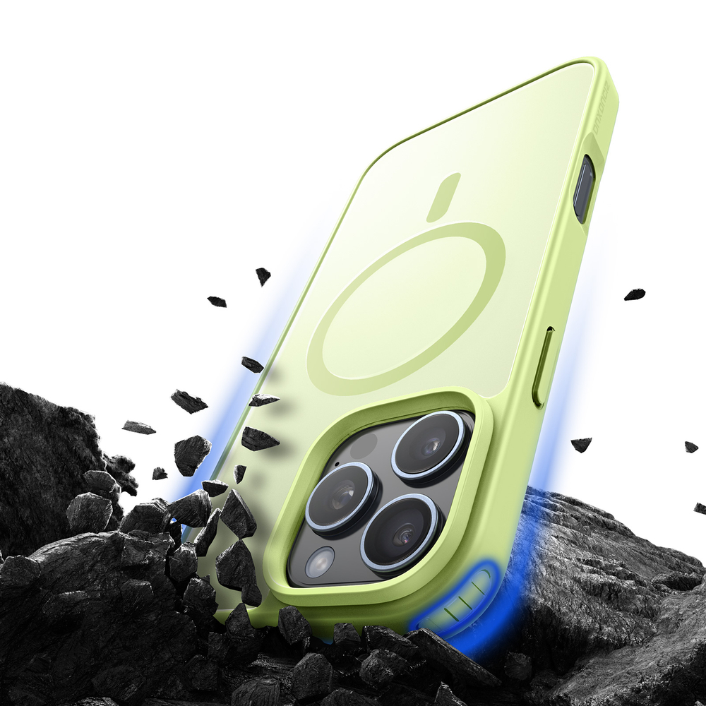 Защитный матовый чехол зеленого цвета (Lime Green) с MagSafe для iPhone 16 Pro Max, серия Yind Series от Dux Ducis