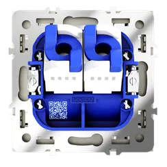 Розетка компьютерная двойная RJ45+RJ45 кат.6 Voltum S70 Шелк VLS060204