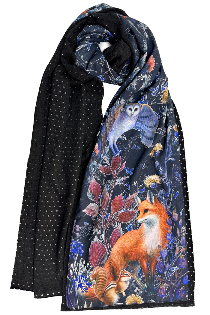 Scarf "Forest stories (A. Ostrovskaya)"