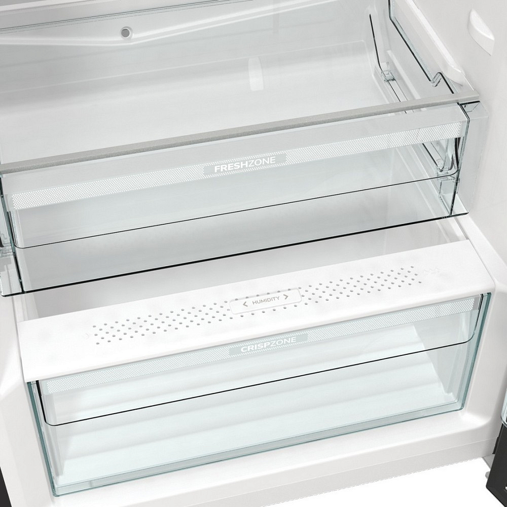 Отдельностоящий двухкамерный холодильник Gorenje OBRB615DBK