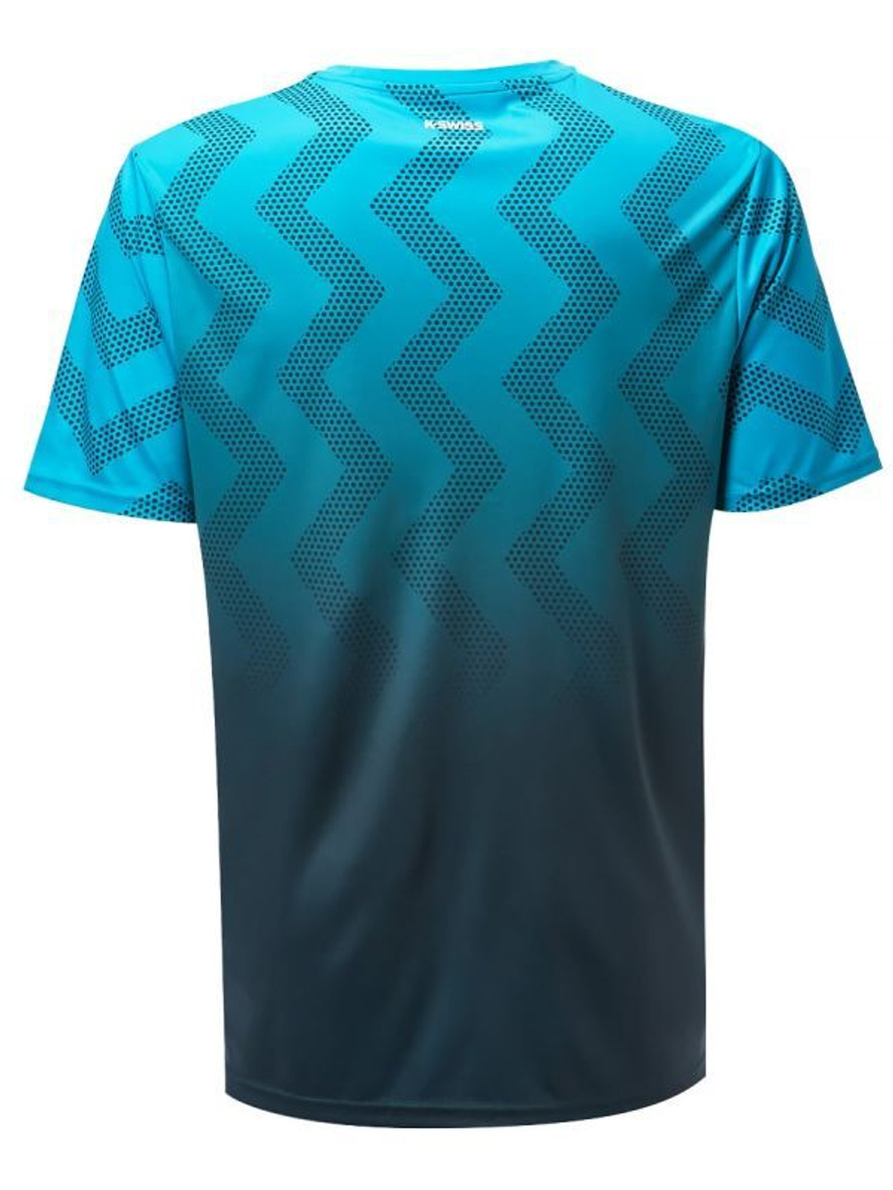 Футболка мужская теннисная K-Swiss Tac Hypercourt Print Crew M - scuba blue/dark shadow
