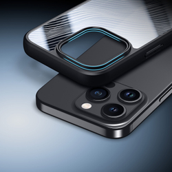 Защитный чехол для iPhone 15 Pro, прозрачный матовый с мягкими черными рамками, Dux Ducis, серия Aimo Series Case