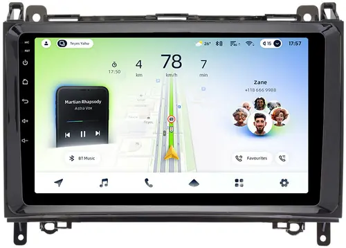 Магнитола для Mercedes-Benz A W169, B T245, Vito, Viano W639/W447, Sprinter W906, VW Crafter - Teyes CC4L-DTS монитор 9" IPS, Android 14, Быстрая, Snapdragon 662, CarPlay, 4G SIM-слот