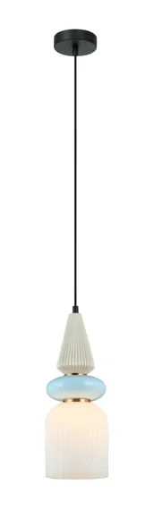 Светильник подвесной NewRgy 6320MDM-1 CRM+BL+W, 40 Вт, синий
