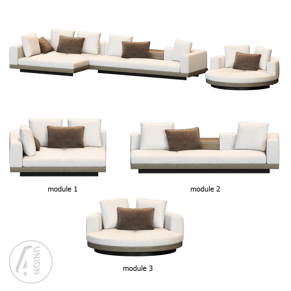 Connery sofa by Minotti Set 4 module 1