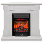 Каминокомплект Real Flame Andrea Corner WT с очагом Majestic Lux Black RC (угловой)