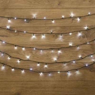 Гирлянда "Твинкл Лайт" 10 м, темно-зеленый ПВХ, 80 LED, цвет белый