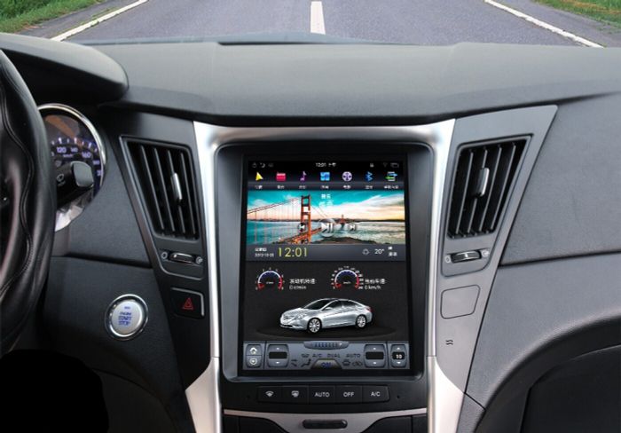 Магнитола для Hyundai Sonata 6 2010-2013 (YF) - Kuberg ZF-1031-DSP вертикальный экран 10.4" в стиле "Тесла" на Android 9