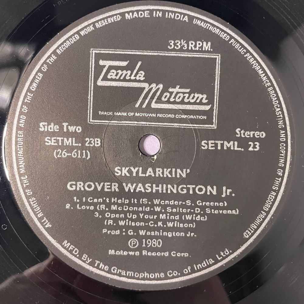 Винтажная виниловая пластинка LP Grover Washington, Jr. Skylarkin (Индия 1980)