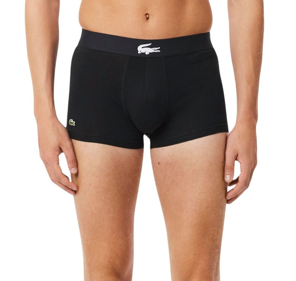 Мужские спортивные боксеры Lacoste Stretch Cotton 3P - black/black/black