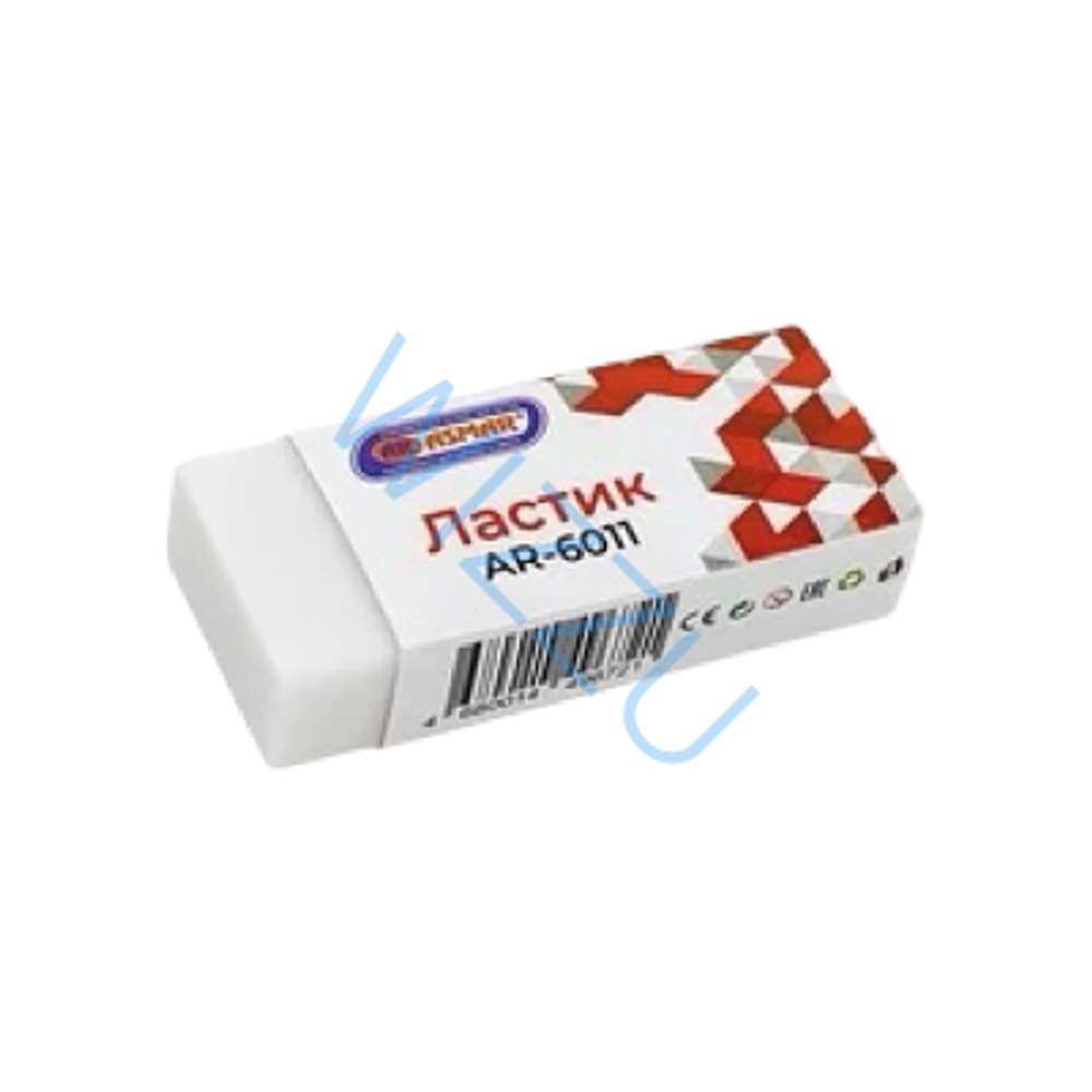 Ластик белый прямоугольный ASMAR 45 мм*15 мм