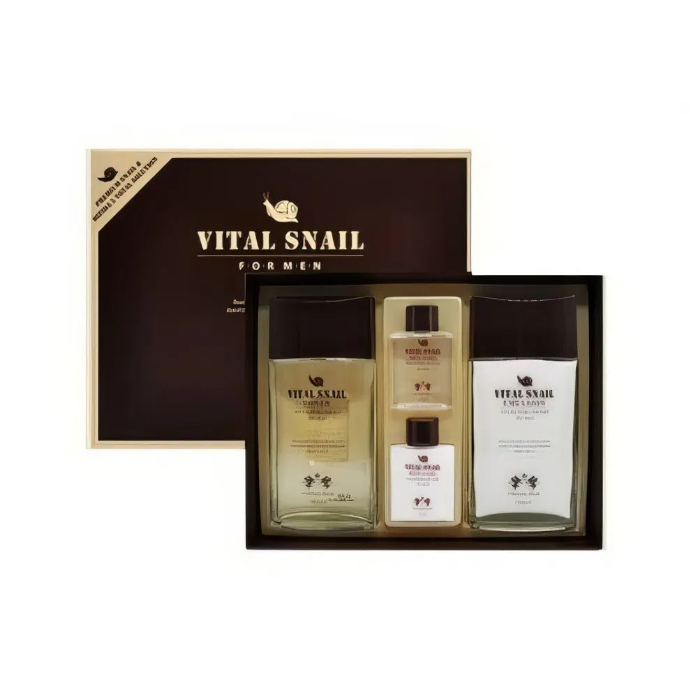 Christian Dean Skin Care 2 Set Vital Snail For Snail Набор для мужчин с муцином улитки, 150/30/150/30 мл