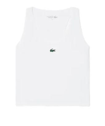 Женский топ теннисный Lacoste Sport Ultra Dry UV Protect - white
