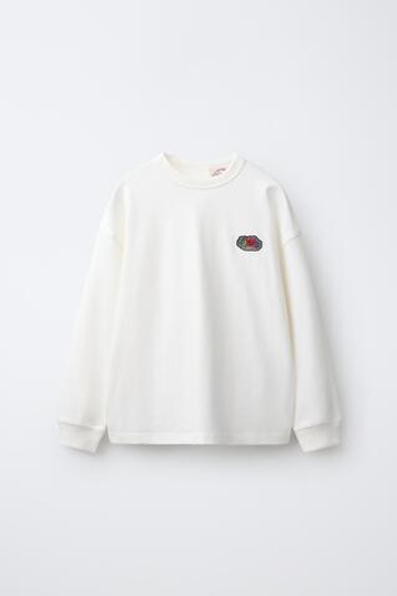 ZARA - FRUIT OF THE LOOM™ , ФУТБОЛКА С ВЫШИВКОЙ, БЕЛЫЙ