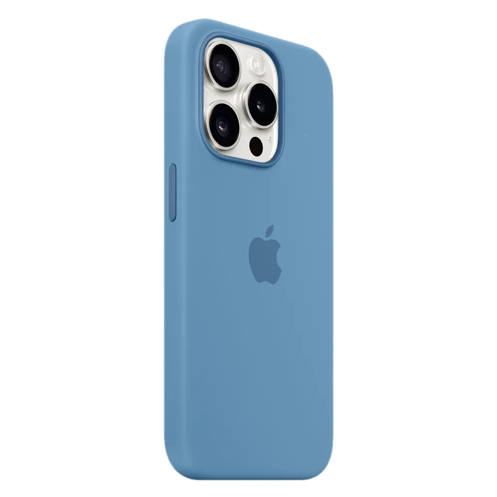 Силиконовый чехол с поддержкой MagSafe Apple Silicone Case для iPhone 15 Pro, Winter Blue (Зимняя синева)