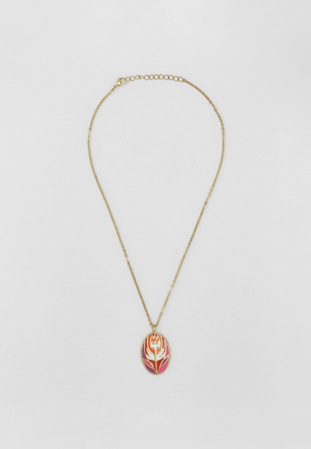 Ожерелье Qarlygash & Qyzgaldaq GOLD RED STEEL