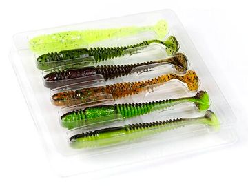 Виброхвосты съедобные LJ Pro Series TIOGA 3.4in (8,64 см), цв. MIX2, 6 шт.