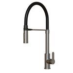 Смеситель для кухни 35k MIXLINE МЛНС-0402 (MLSS-0402) черный гибкий излив магнит, п/гайку САТИН