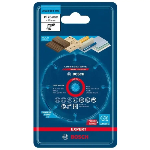Отрезной диск Carbide Multi Wheel 76x10 мм BOSCH 2608901196
