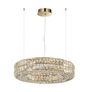 Хрустальная подвесная светодиодная люстра 52W 4000К 4926/52L золото Panta Odeon Light