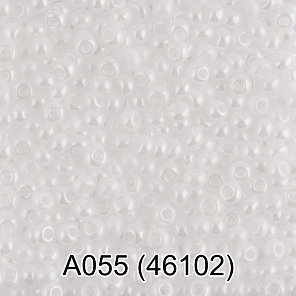 Бисер Gamma 10/0 (2.3 мм), 50 г, A055 белый, 46102, круглый 1