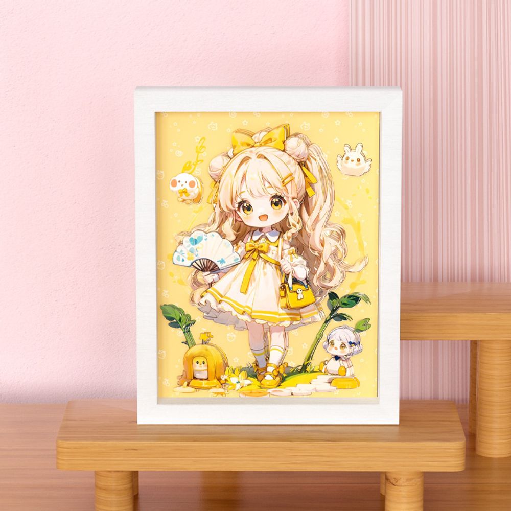 Декоративная 3D картинка, Yellow girl