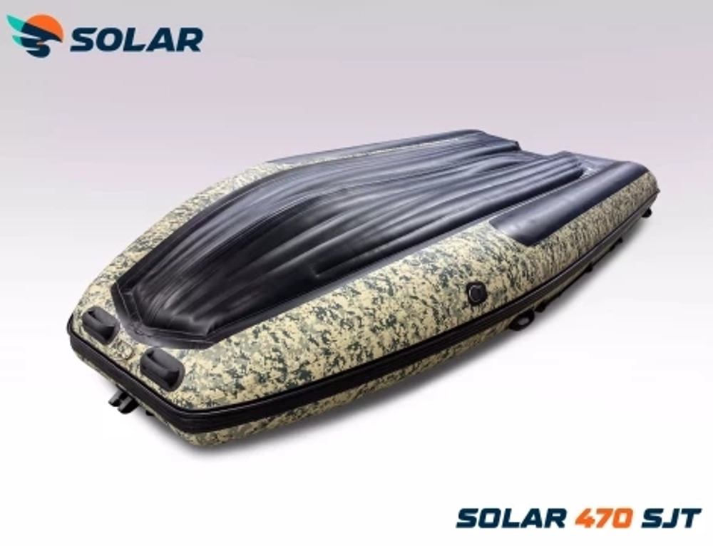 Лодка надувная моторная solar-470 super jet tunnel
