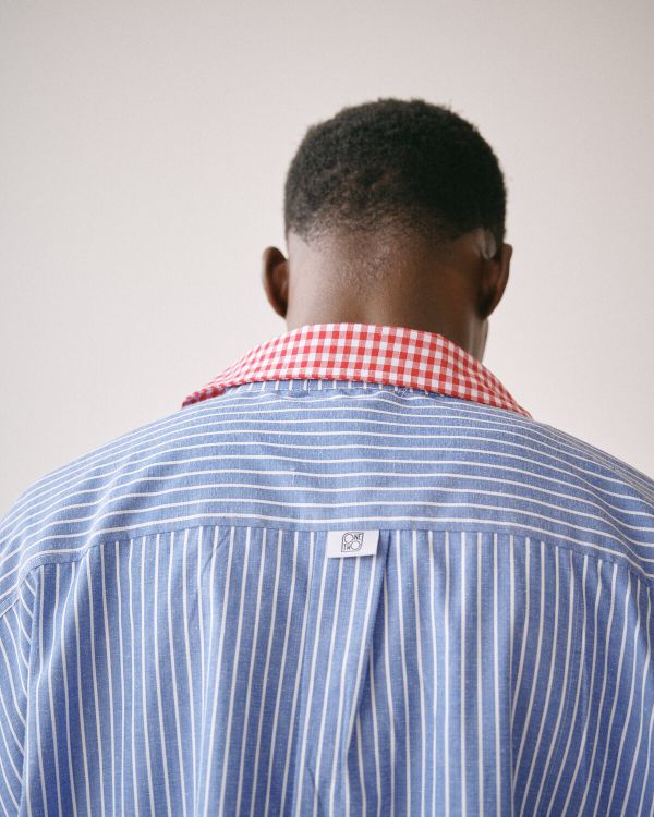 Рубашка Oversized Striped синяя / красная - фото 6