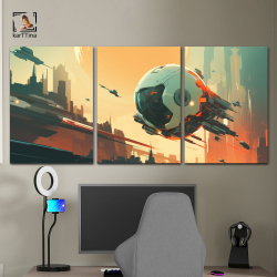 Картина karTTina "НЕОНОВЫЙ ДРАЙВ", 150 см х 70 см