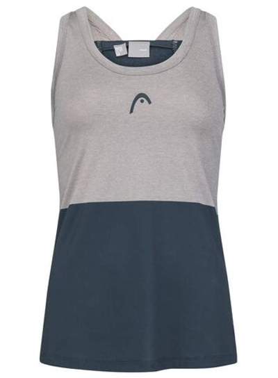 Женский топ теннисный Head Padel Tech Tank Top - grey/navy