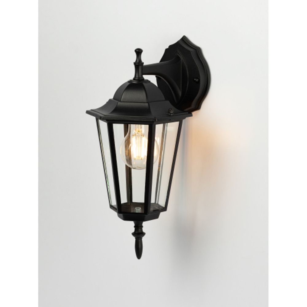 Светильник уличный настенный ЭРА «Веледа» GBW-104-1-BL-0360 230В Е27 IP54 чёрный вниз | Садово-парковые светильники