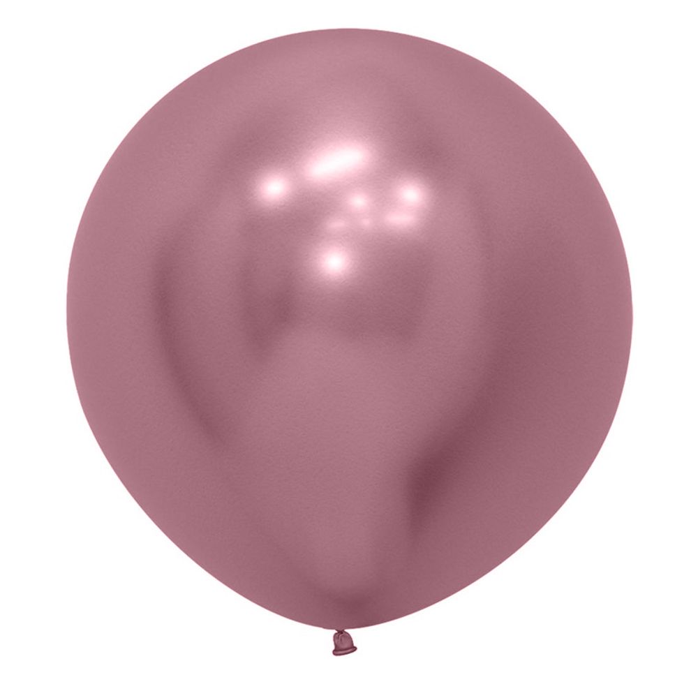 Шар 24" хром розовый, (Зеркальные шары) / Reflex Pink 909